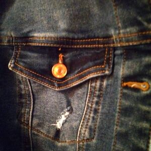 Wax Collection Denim Jacket with Orange Stitching 🔥